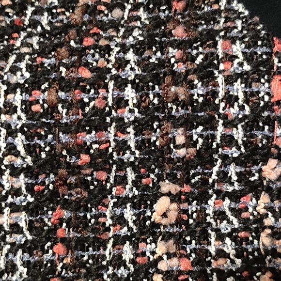 Skies Are Blue /Anthropologie Sweater Boucle Fringe Accent Black - Picture 6 of 12